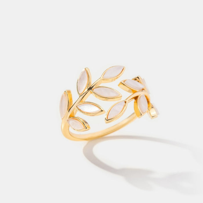Elle | Adjustable Gold Leaf Ring-Ring-Urban Devyne-Urban Devyne