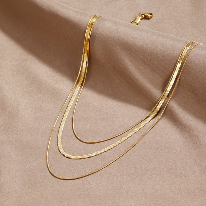 Livia | Multi‑Layered Chain Necklace-Necklace-Urban Devyne-Urban Devyne