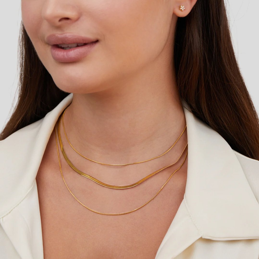 Livia | Multi‑Layered Chain Necklace-Necklace-Urban Devyne-Urban Devyne
