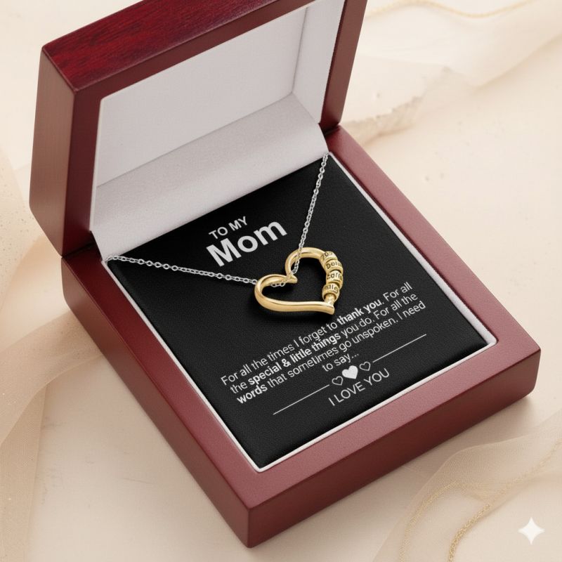 To My Mom - The Heart of the Family Necklace
