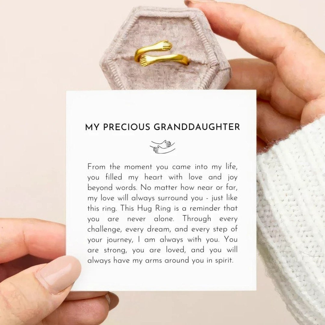 Gold Hug Ring for Granddaughter