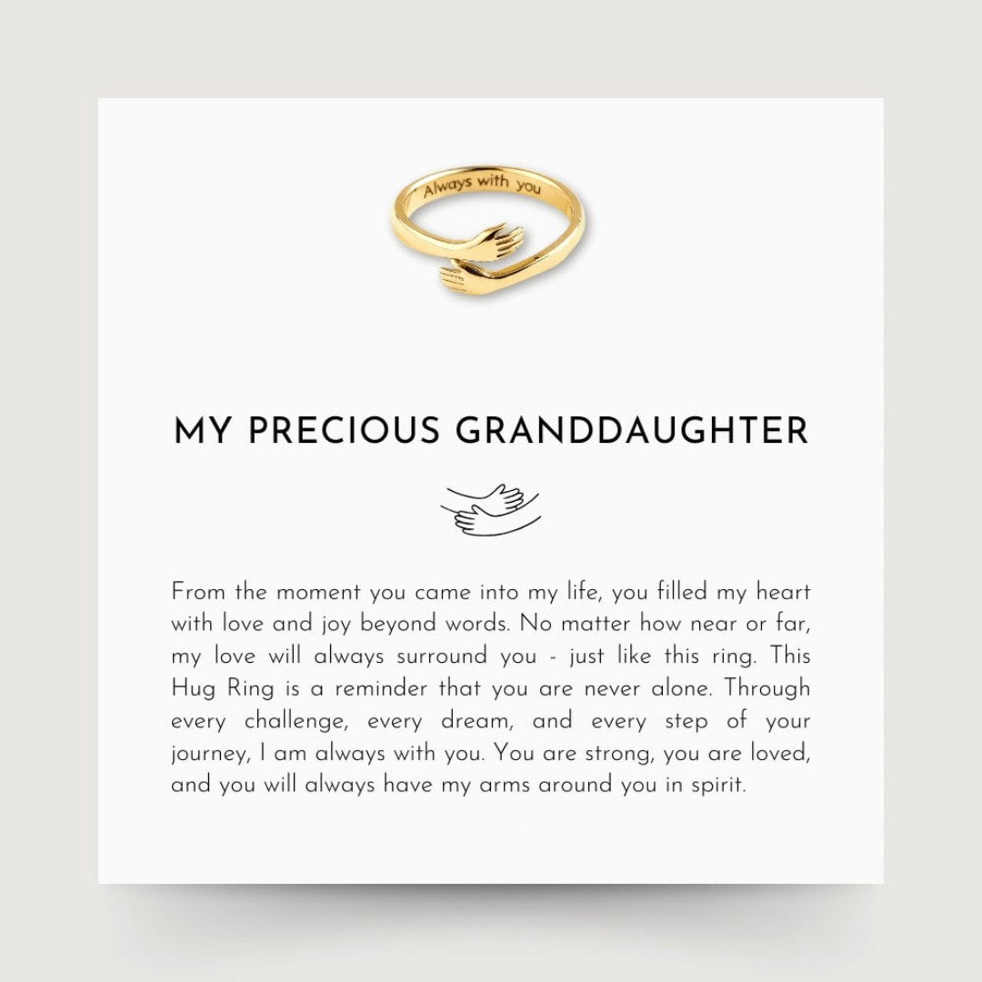 Gold Hug Ring for Granddaughter