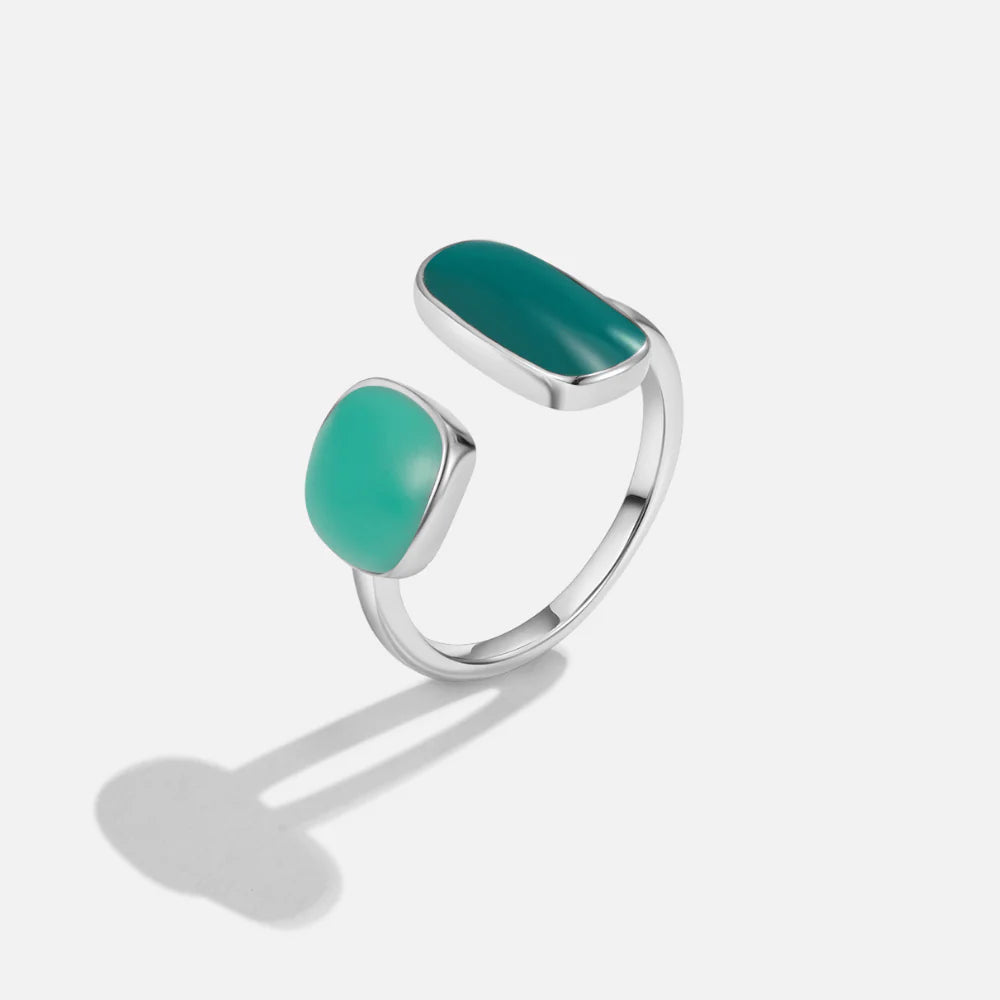 Clarissa | Aquamarine Stone Wrap Ring-Ring-Urban Devyne-Silver Green-US 5-7-Urban Devyne