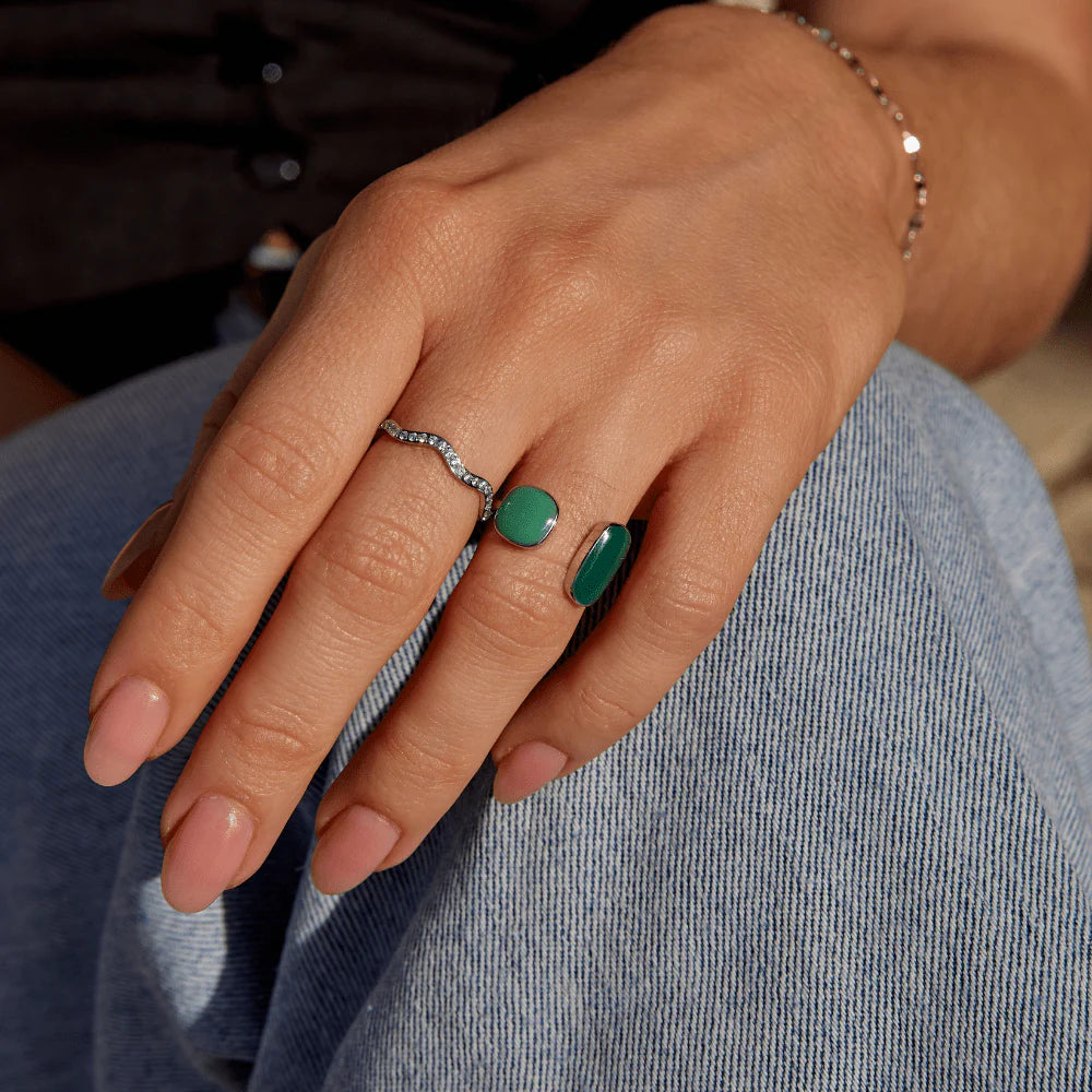 Clarissa | Aquamarine Stone Wrap Ring-Ring-Urban Devyne-Urban Devyne