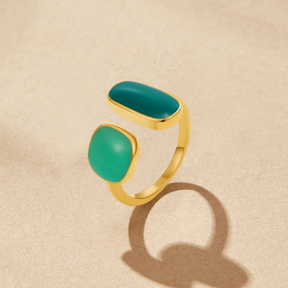 Clarissa | Aquamarine Stone Wrap Ring-Ring-Urban Devyne-Gold Green-US 5-7-Urban Devyne