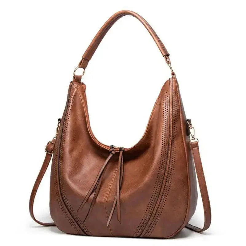 Eden | Vintage Vegan Leather Hobo Bag-Shoulder Bag-Urban Devyne-Tan Brown-Urban Devyne