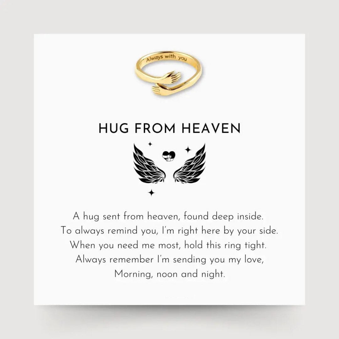 Gold Hug Ring Wrapped in Love