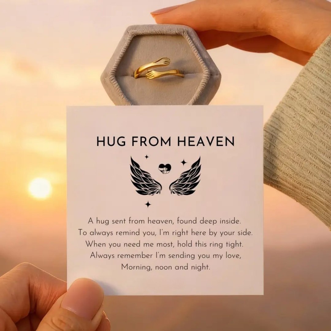 Gold Hug Ring Wrapped in Love
