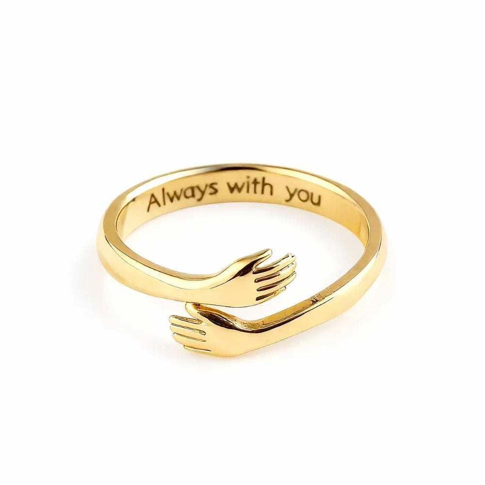 Gold Hug Ring for Granddaughter