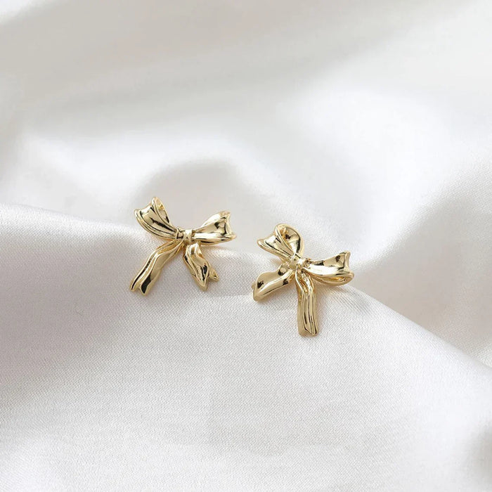Novella | Stud Earrings with Bow Design-Earrings-Urban Devyne-Gold-Urban Devyne