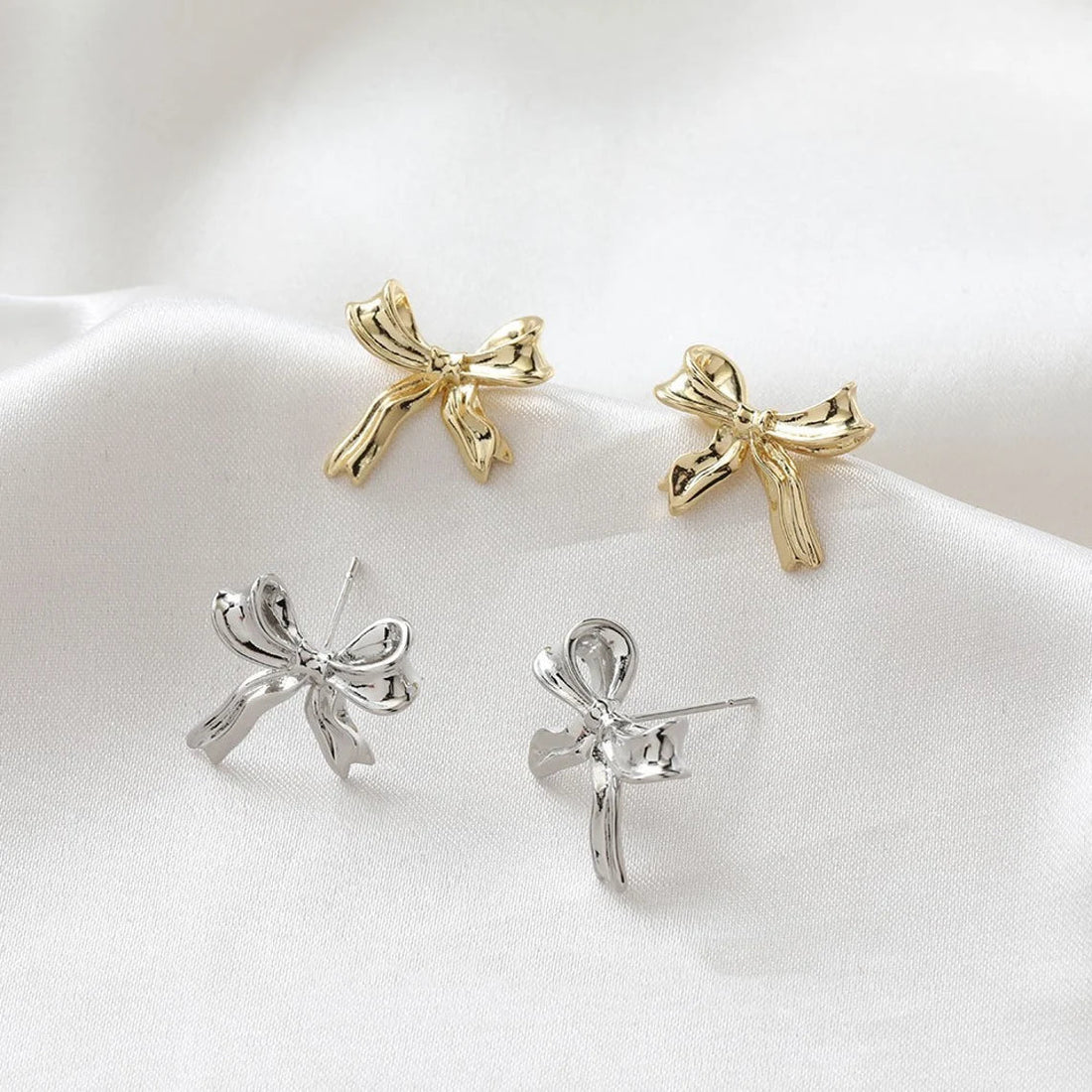 Novella | Stud Earrings with Bow Design-Earrings-Urban Devyne-Urban Devyne
