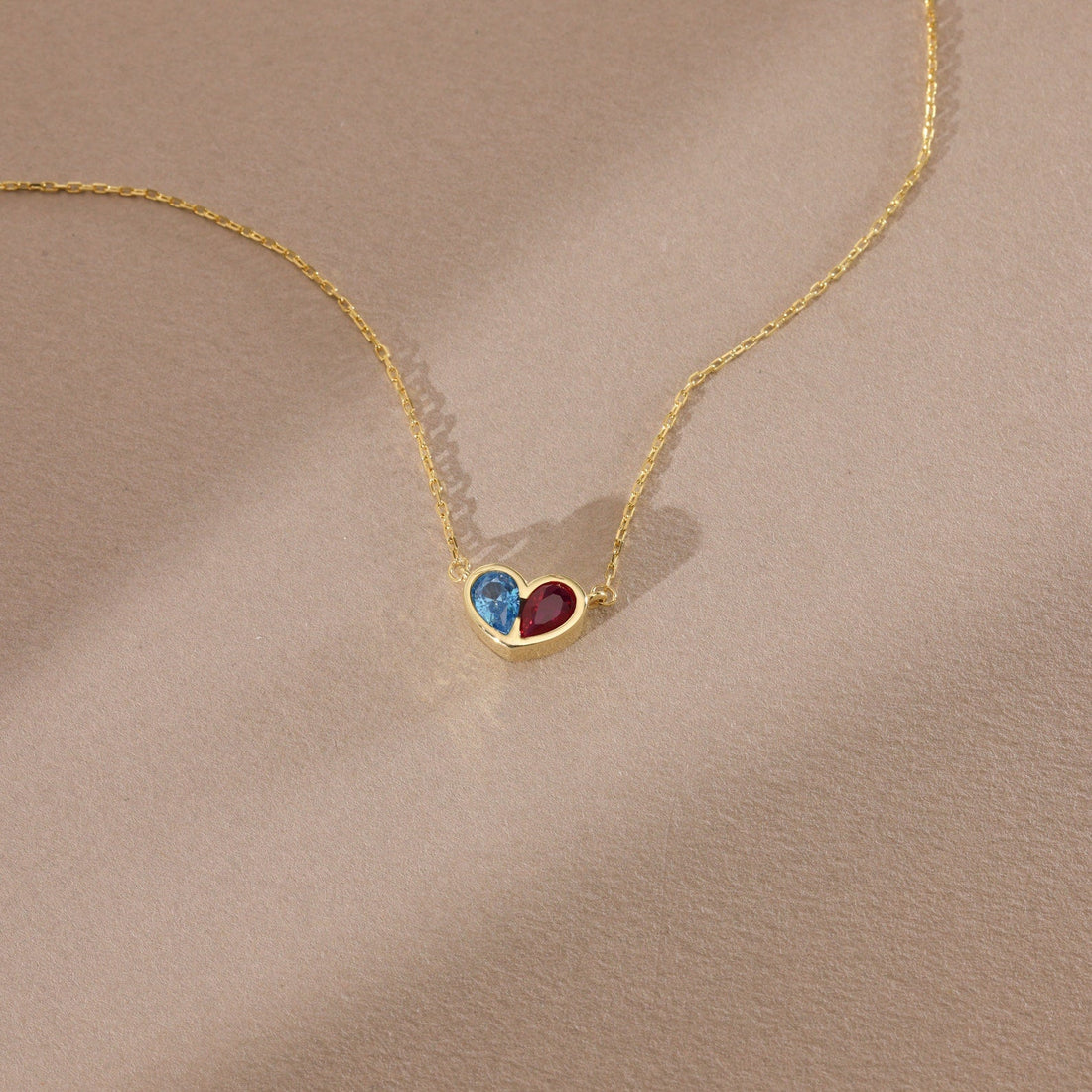 Jolie Personalized Birthstone Heart Necklace & Bracelet