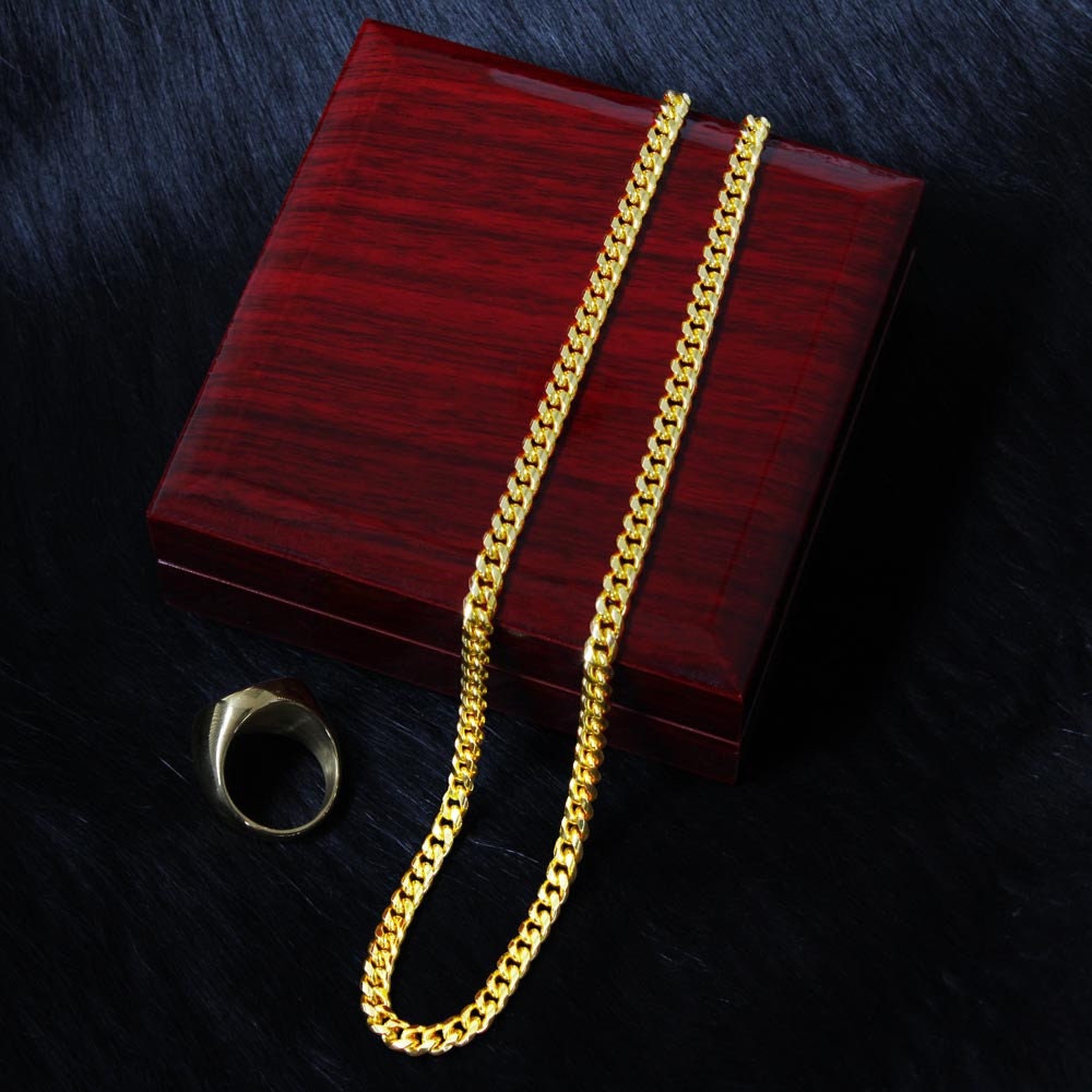 Heart warming - "Bonus Dad" Cuban Link Chain