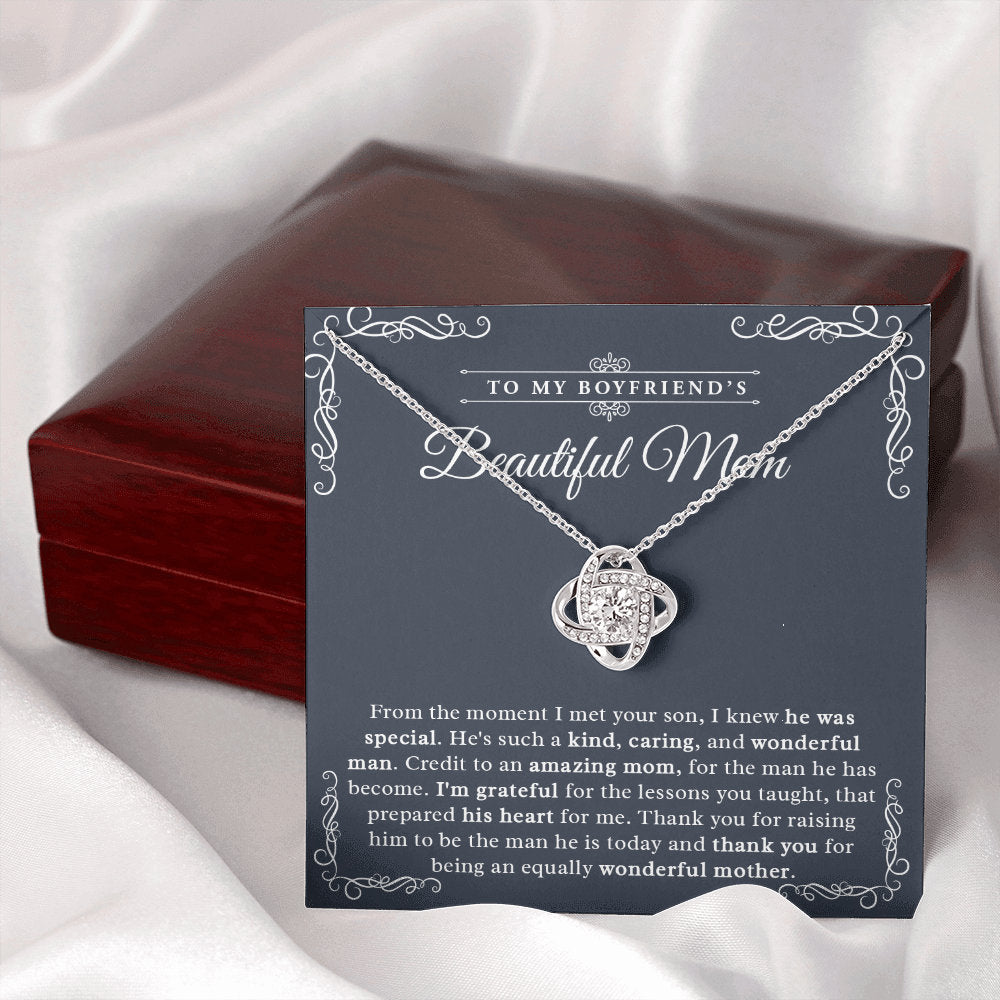 To My Boyfriend's Mom - Love Knot Necklace