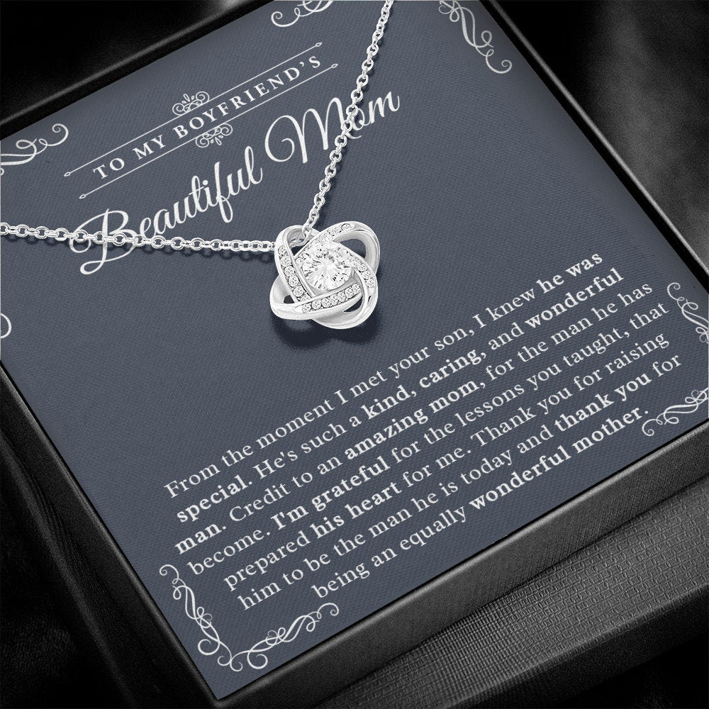 To My Boyfriend's Mom - Love Knot Necklace