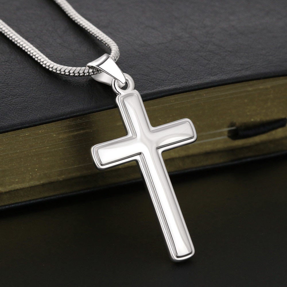 Heart warming  - "Bonus Dad" Cross Necklace