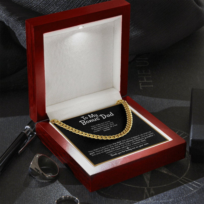 Heart warming - "Bonus Dad" Cuban Link Chain