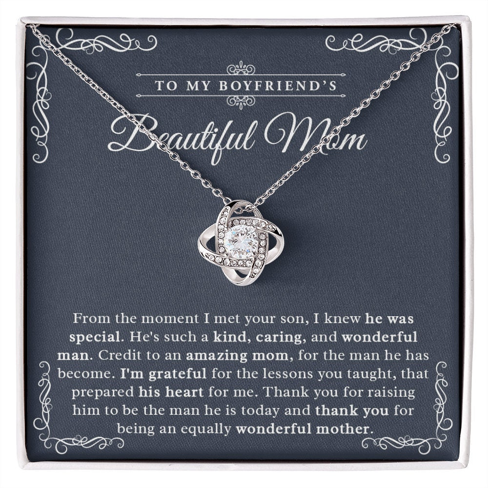 To My Boyfriend's Mom - Love Knot Necklace