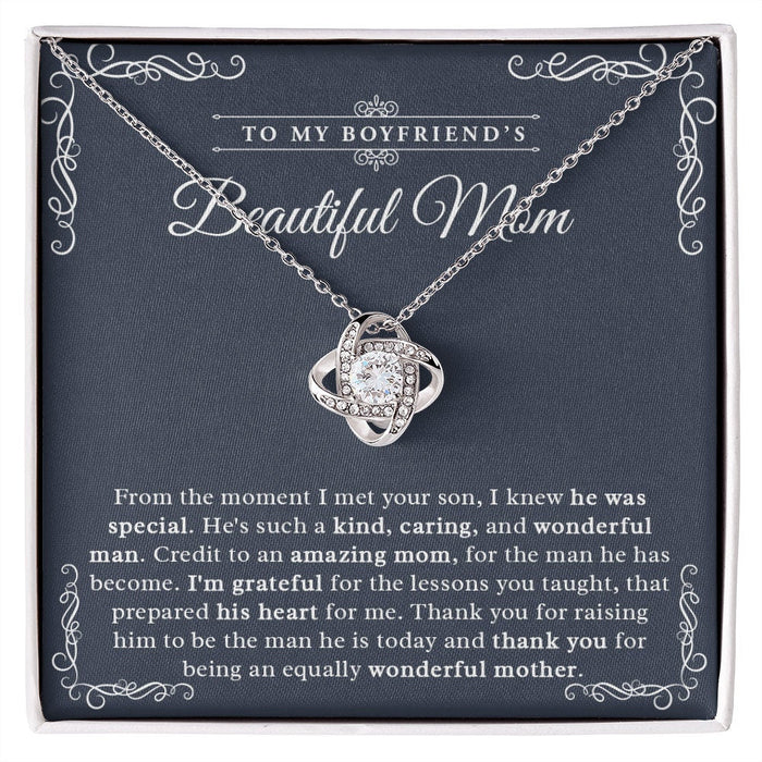 To My Boyfriend's Mom - Love Knot Necklace