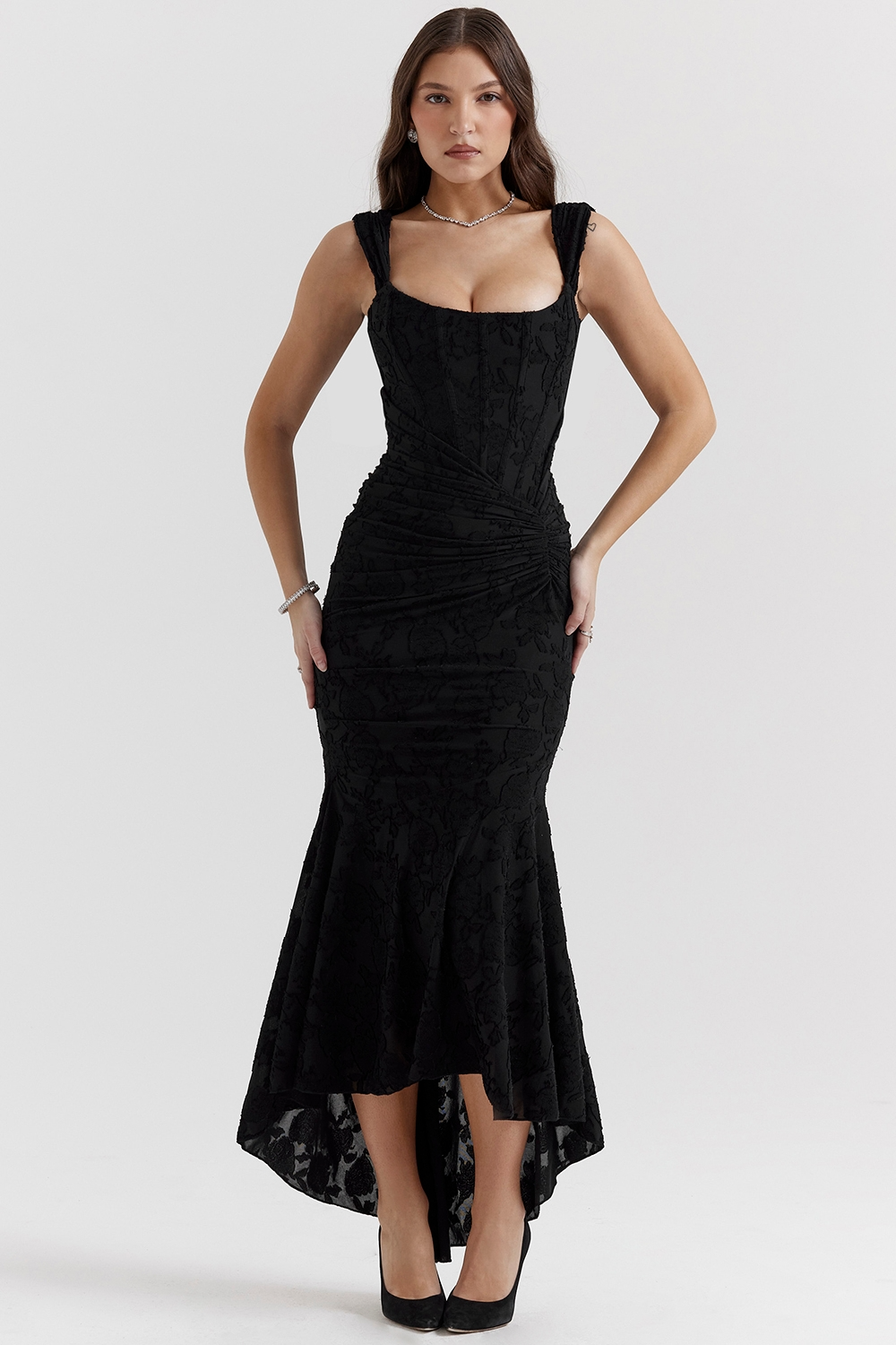 Serelina | Elegant Maxi Dress-Dresses-Urban Devyne-Black-XS-Urban Devyne