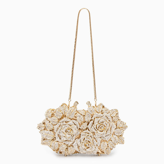 Emilia | Rose Jewel Clutch-Clutches-Urban Devyne-Urban Devyne