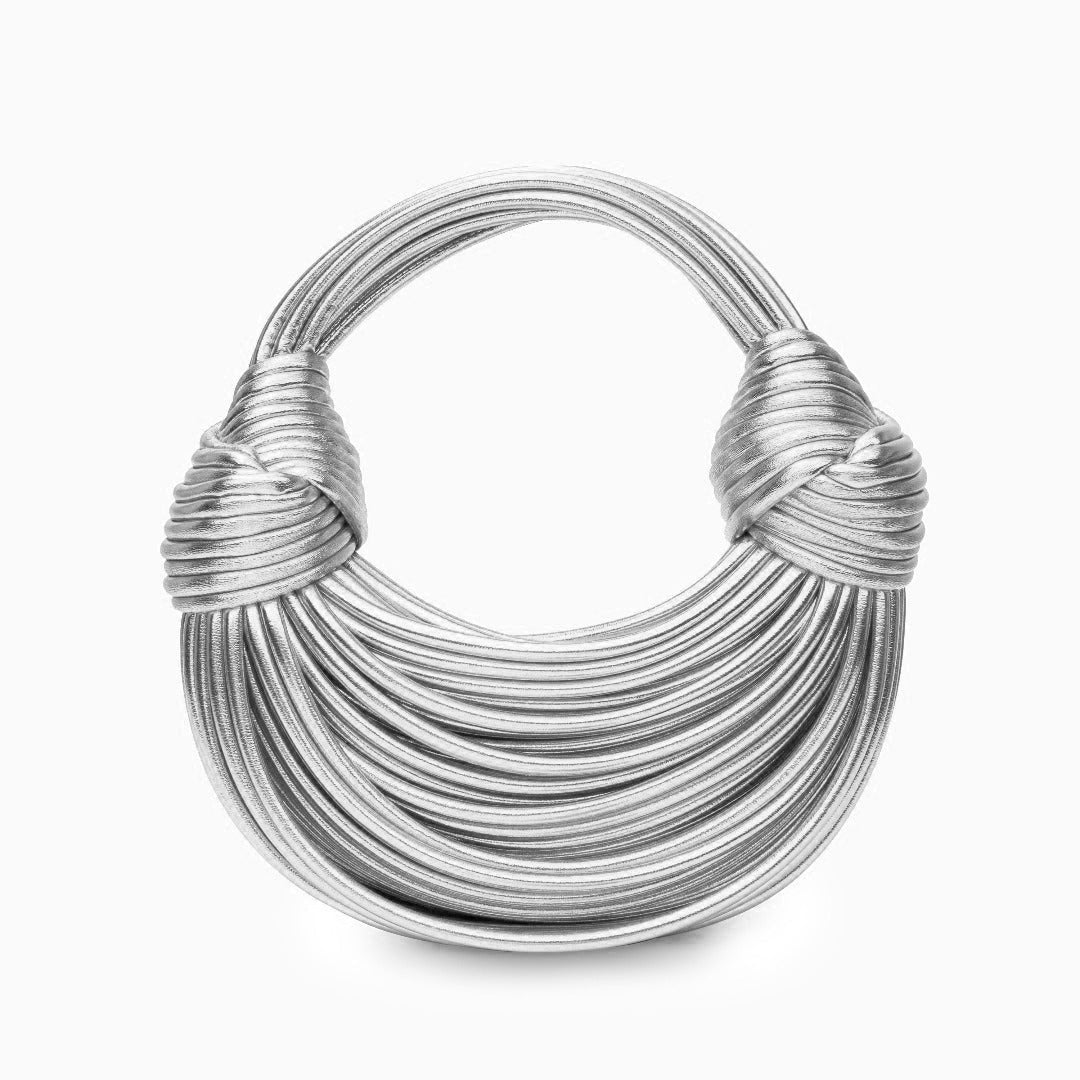 Bea | Leather Handbag-Handbag-Urban Devyne-Silver-Urban Devyne