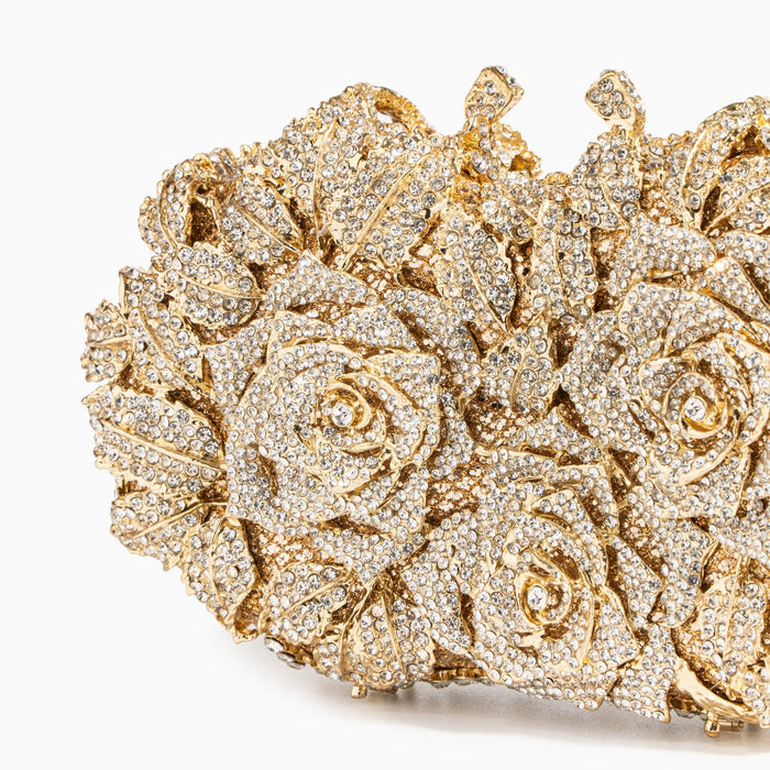 Emilia | Rose Jewel Clutch-Clutches-Urban Devyne-Urban Devyne