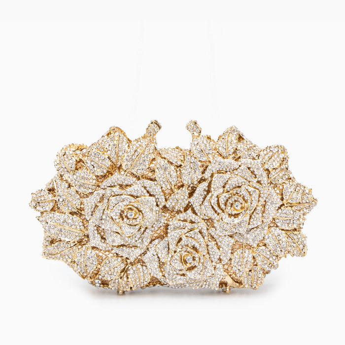 Emilia | Rose Jewel Clutch-Clutches-Urban Devyne-Urban Devyne
