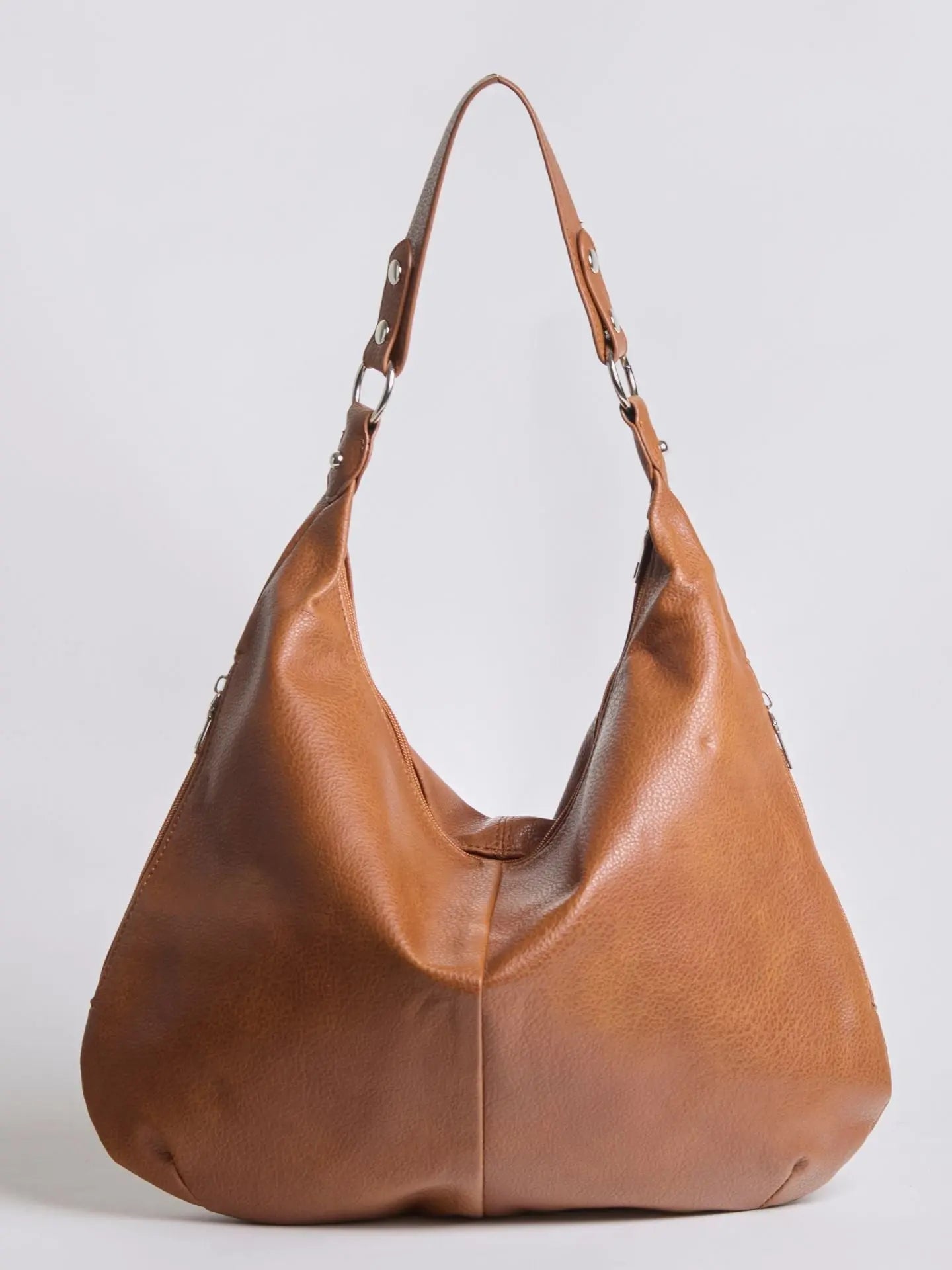 Azalea | Leather Hobo Bag with Slouchy Shape-Shoulder Bag-Urban Devyne-Camel-Urban Devyne