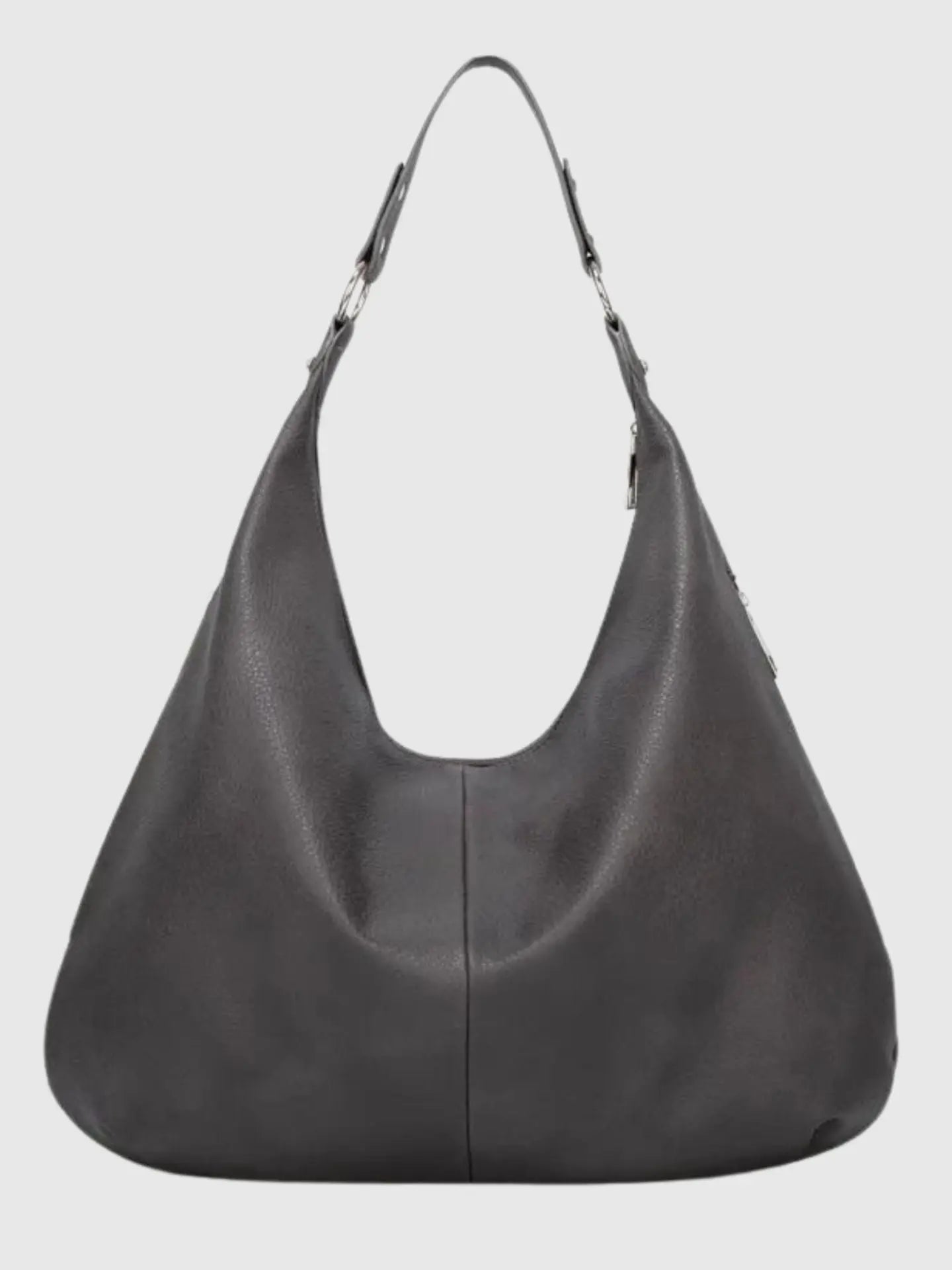 Azalea | Leather Hobo Bag with Slouchy Shape-Shoulder Bag-Urban Devyne-Dark Grey-Urban Devyne