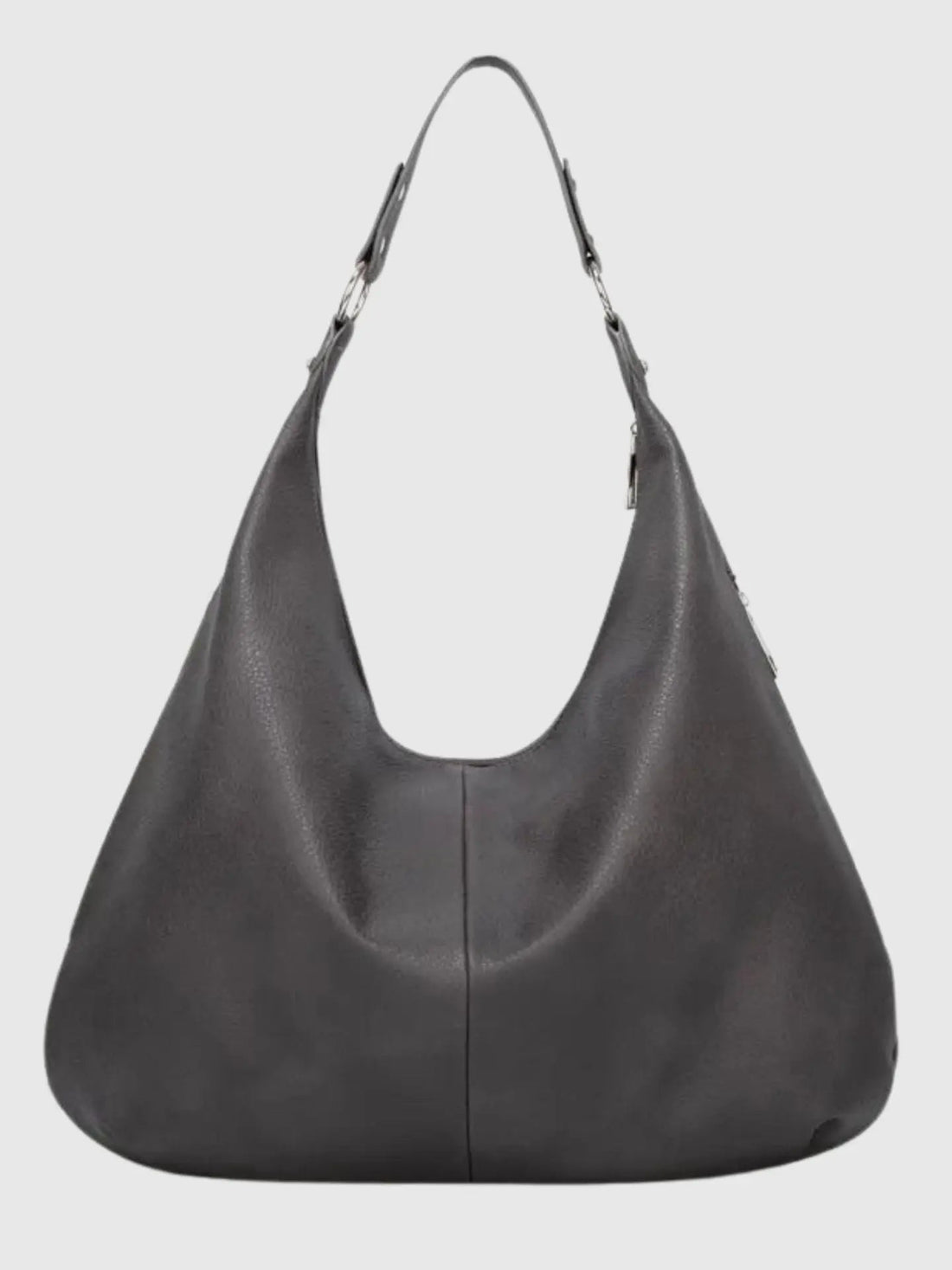 Azalea | Leather Hobo Bag with Slouchy Shape-Shoulder Bag-Urban Devyne-Dark Grey-Urban Devyne