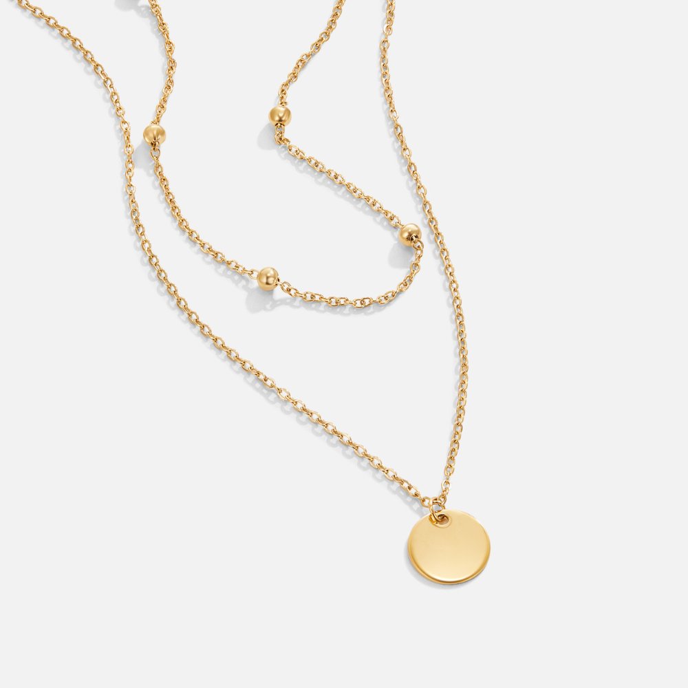 Ava | Layered Disc Necklace-Necklace-Urban Devyne-Urban Devyne