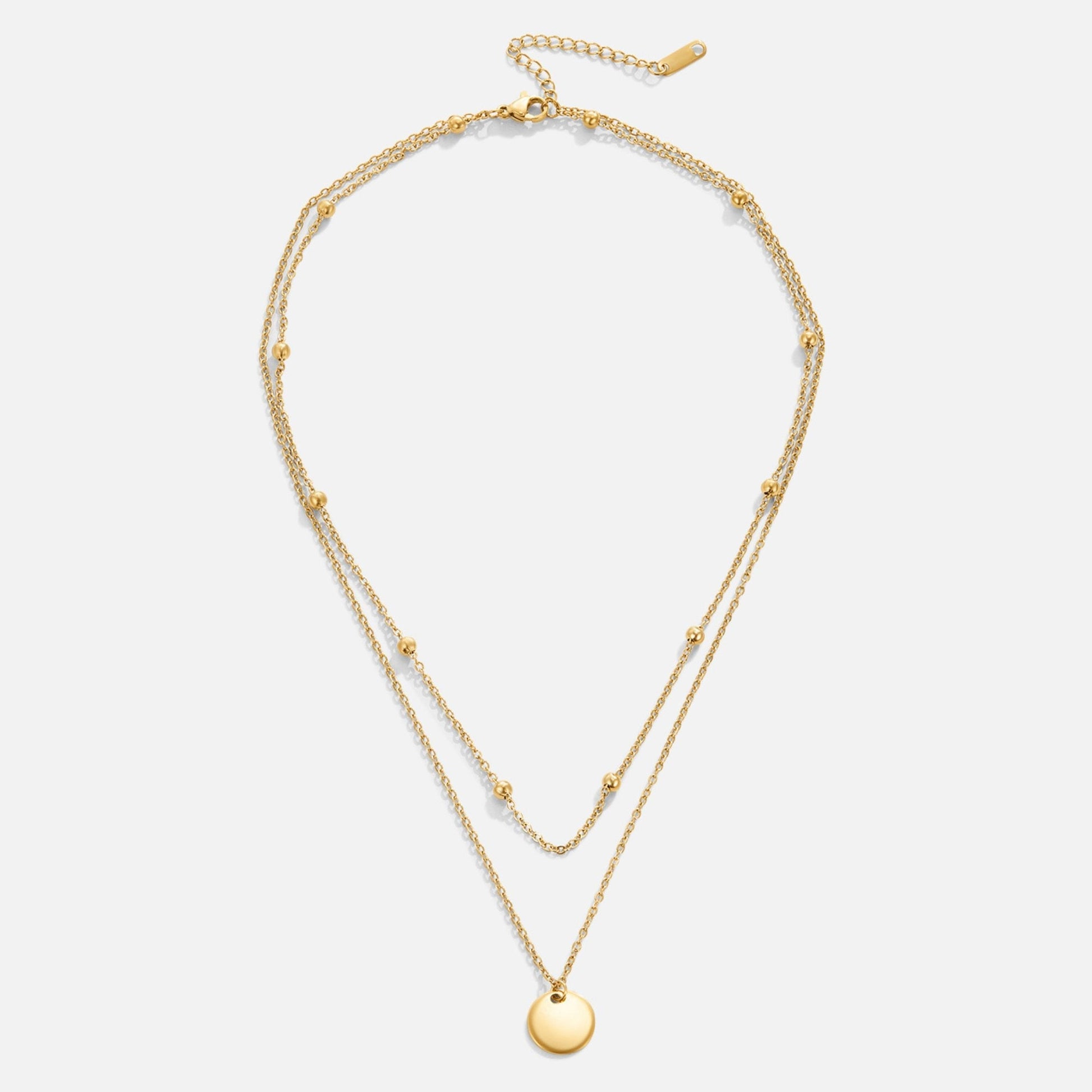 Ava | Layered Disc Necklace-Necklace-Urban Devyne-Urban Devyne