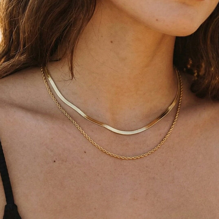 Layered Gold Chain Necklace