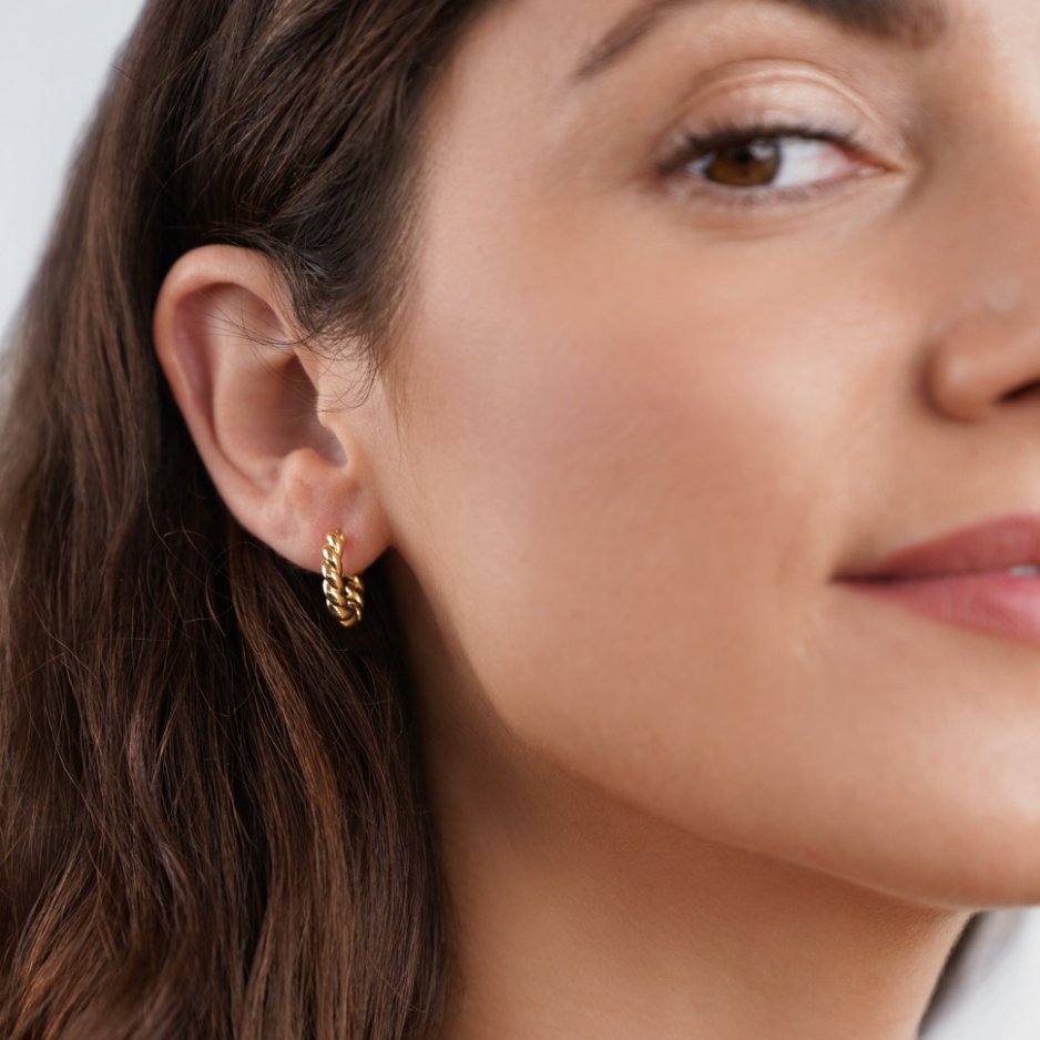 Anara | Gold Twist Earrings-Earrings-Urban Devyne-Urban Devyne