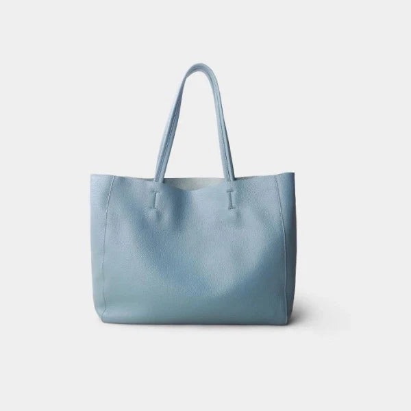 Helena | Leather Tote Bag-Shoulder bags-Urban Devyne-Baby Blue-Urban Devyne