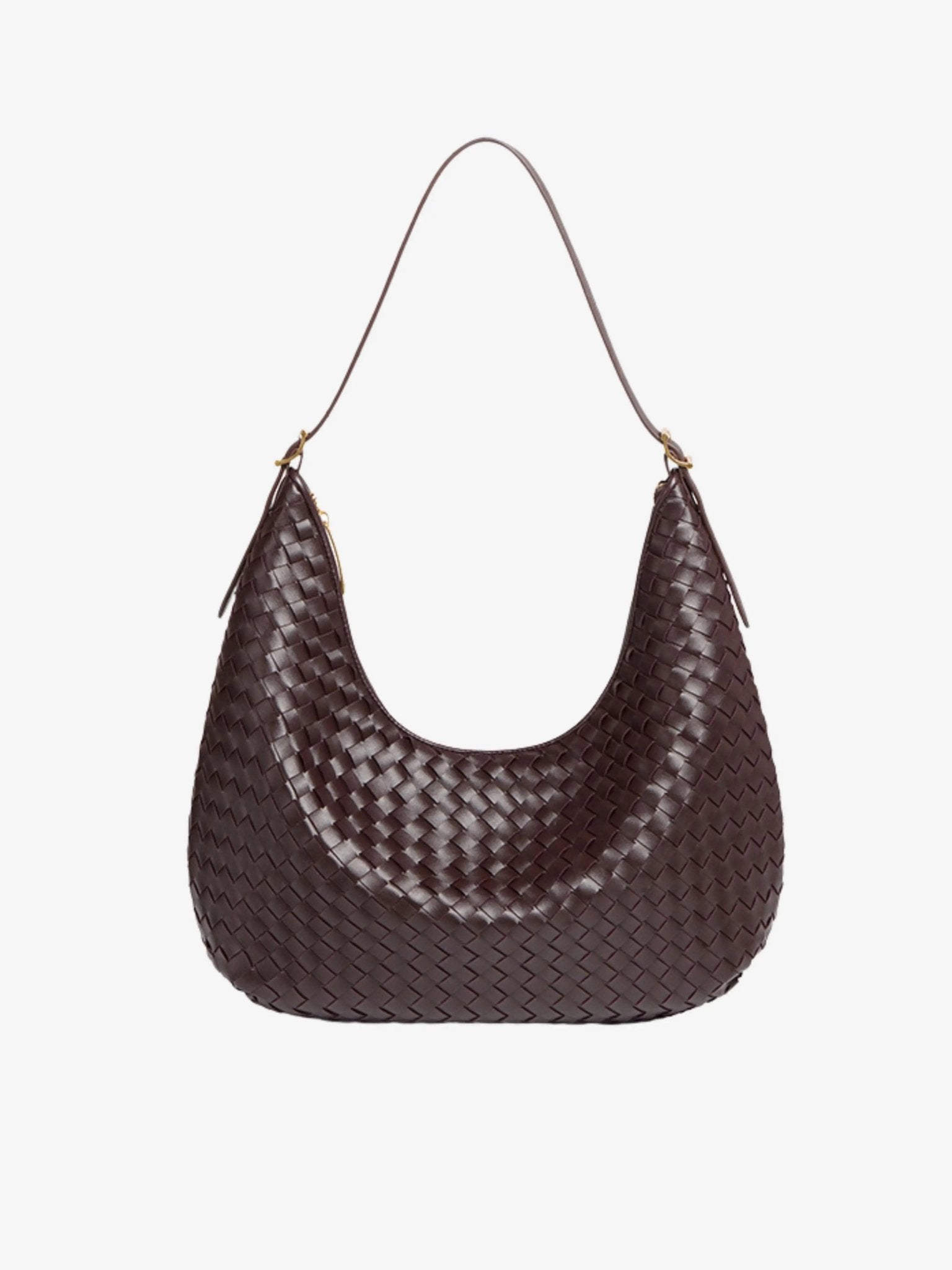 Anisa | Woven Leather Shoulder Bag-Shoulder Bags-Urban Devyne-Brown-Urban Devyne