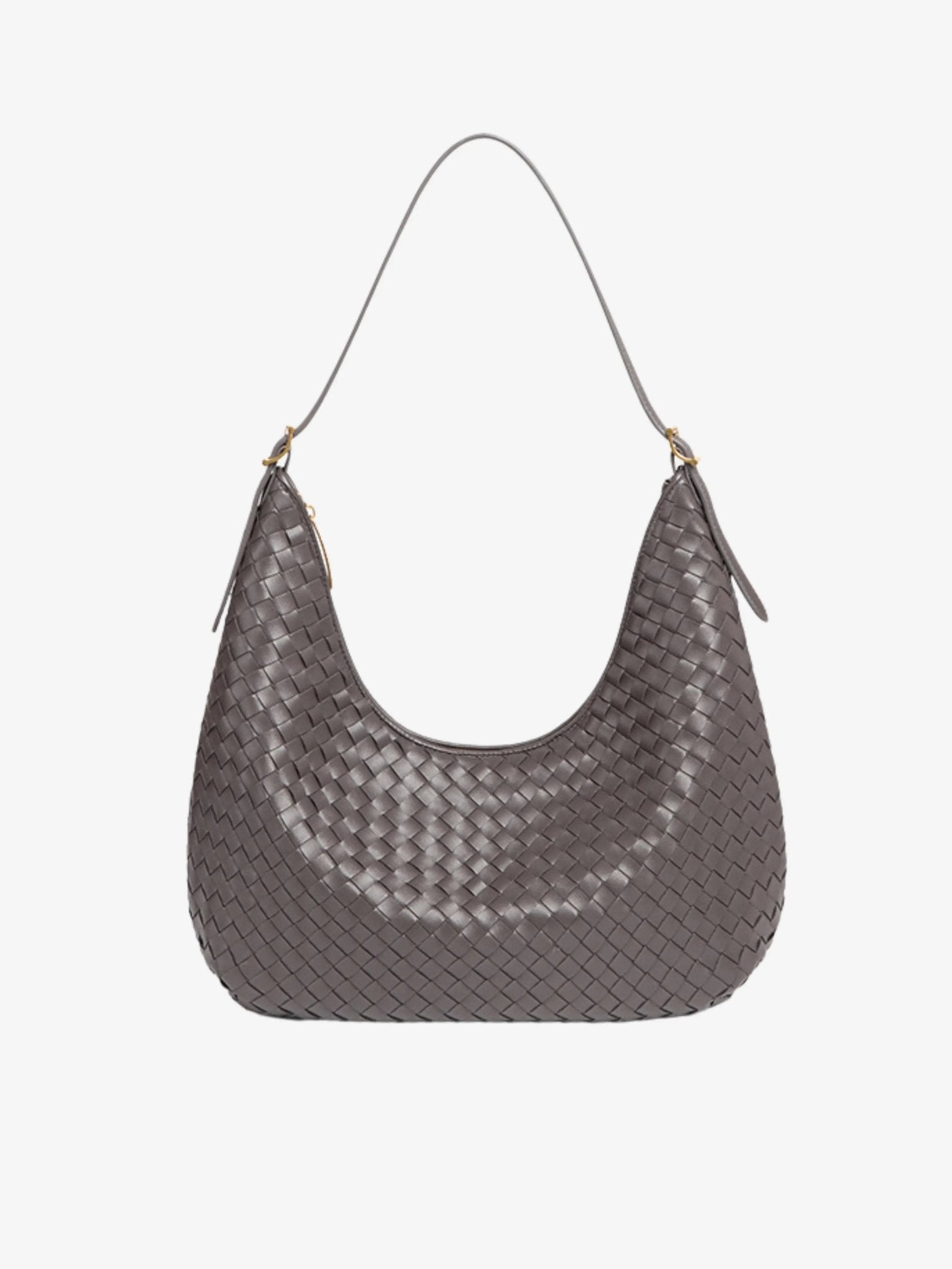 Anisa | Woven Leather Shoulder Bag-Shoulder Bags-Urban Devyne-Grey-Urban Devyne