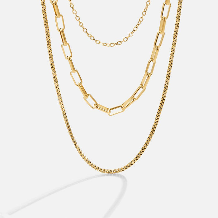 Valeria | Layered Chain Necklace-Necklace-Urban Devyne-Urban Devyne