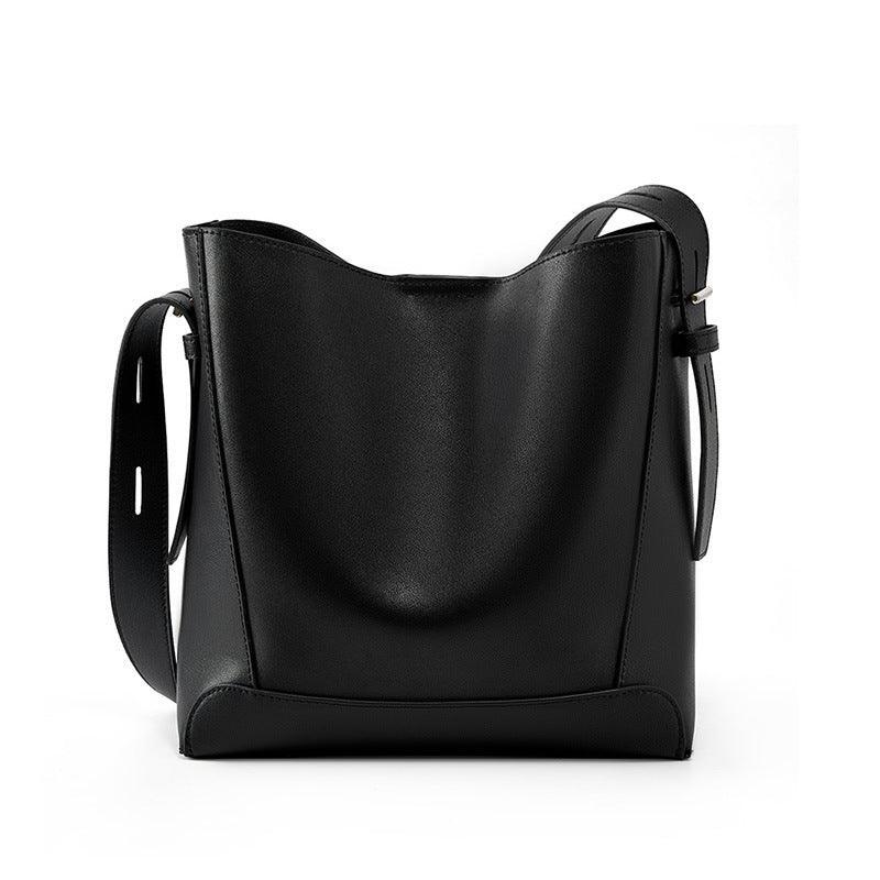 Anika | Leather Bucket Shoulder Bag-Shoulder Bag-Urban Devyne-Black-Urban Devyne
