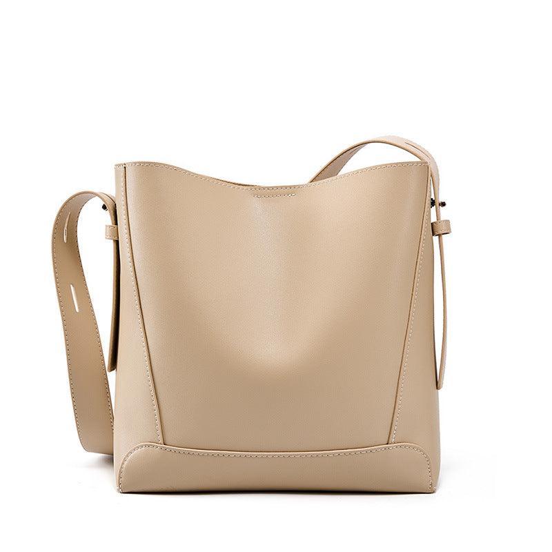 Anika | Leather Bucket Shoulder Bag-Shoulder Bag-Urban Devyne-Beige-Urban Devyne