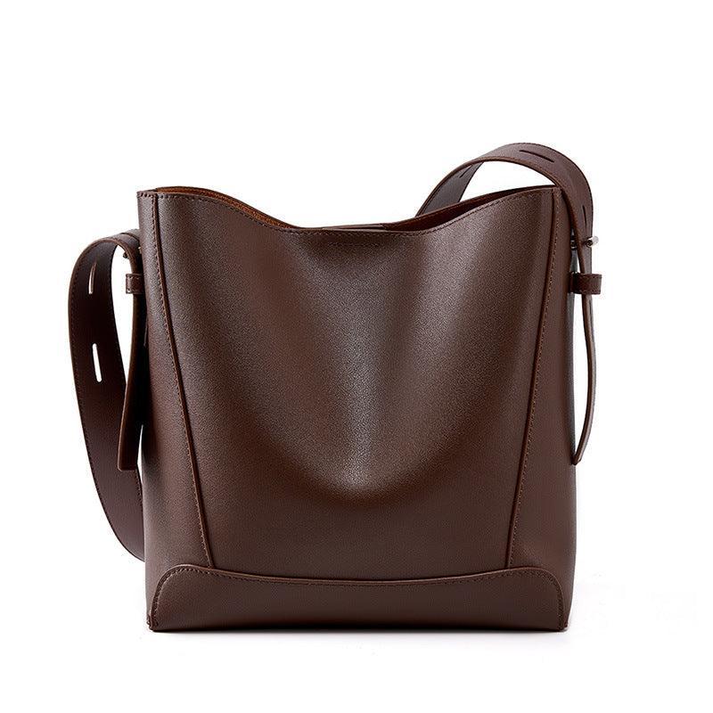 Anika | Leather Bucket Shoulder Bag-Shoulder Bag-Urban Devyne-Coffee-Urban Devyne