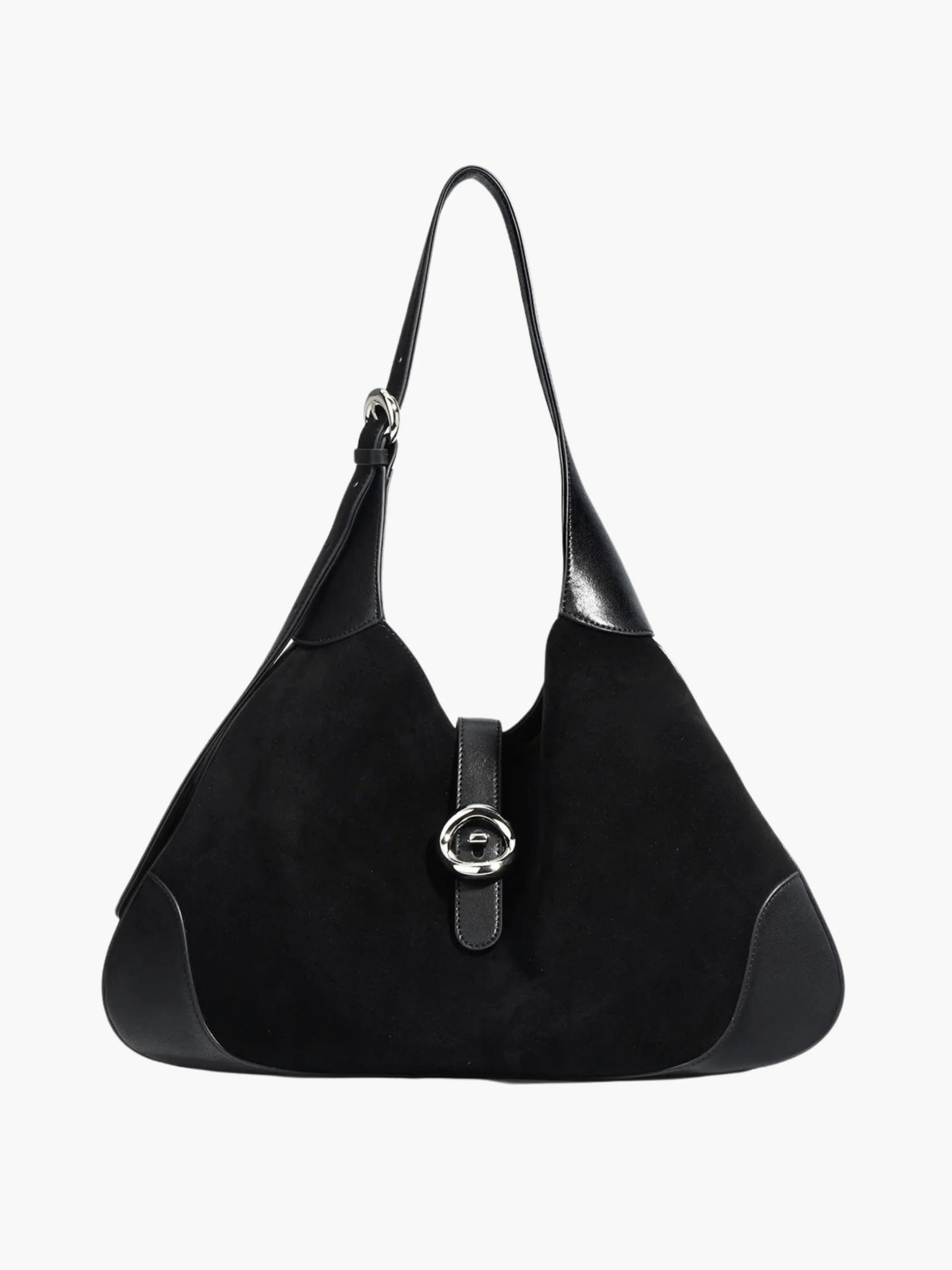 Colette | Suede Leather Shoulder Bag-Shoulder Bag-Urban Devyne-Black-Urban Devyne
