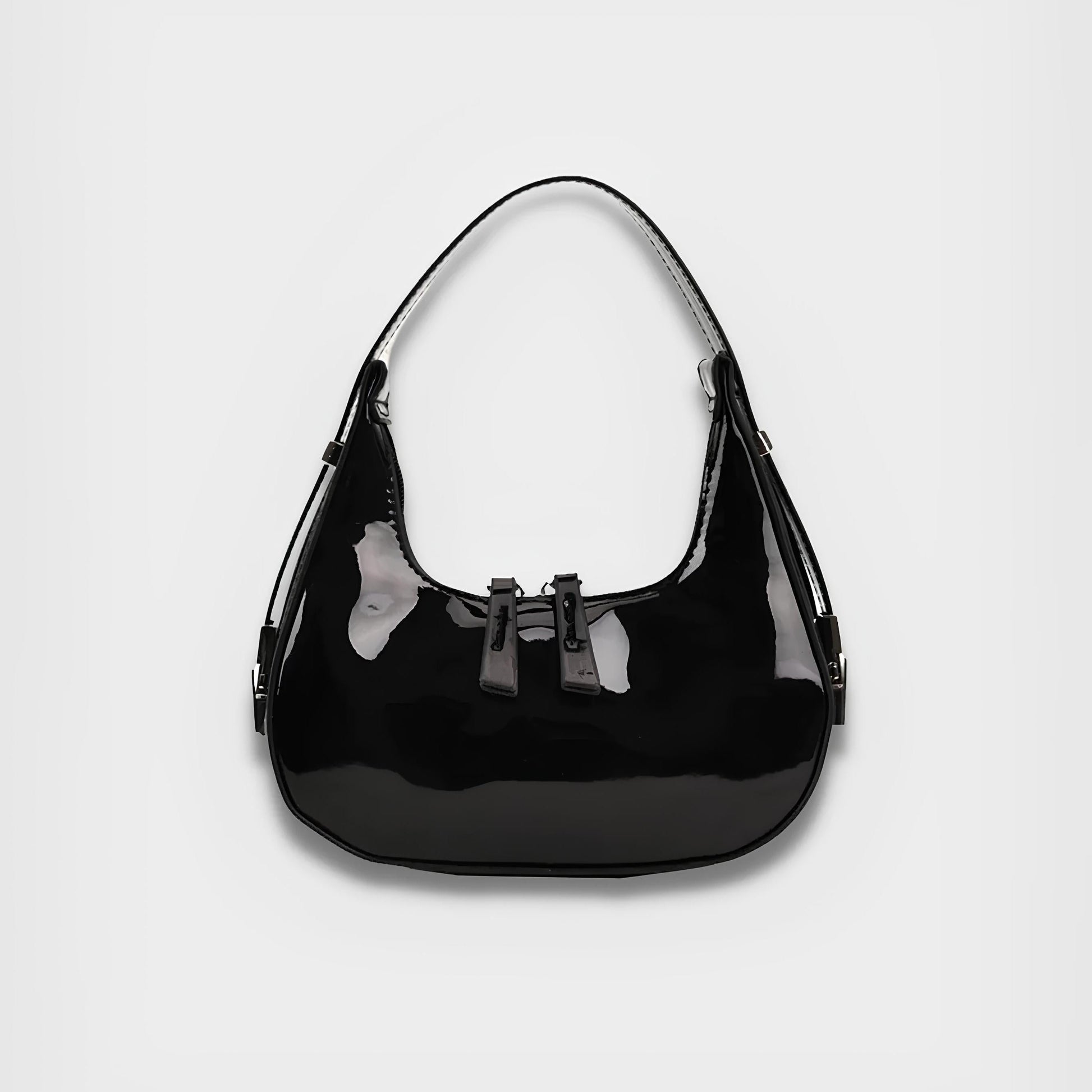 Laura | Patent Leather Mini Hobo Bag-Shoulder bag-Urban Devyne-Black-Urban Devyne