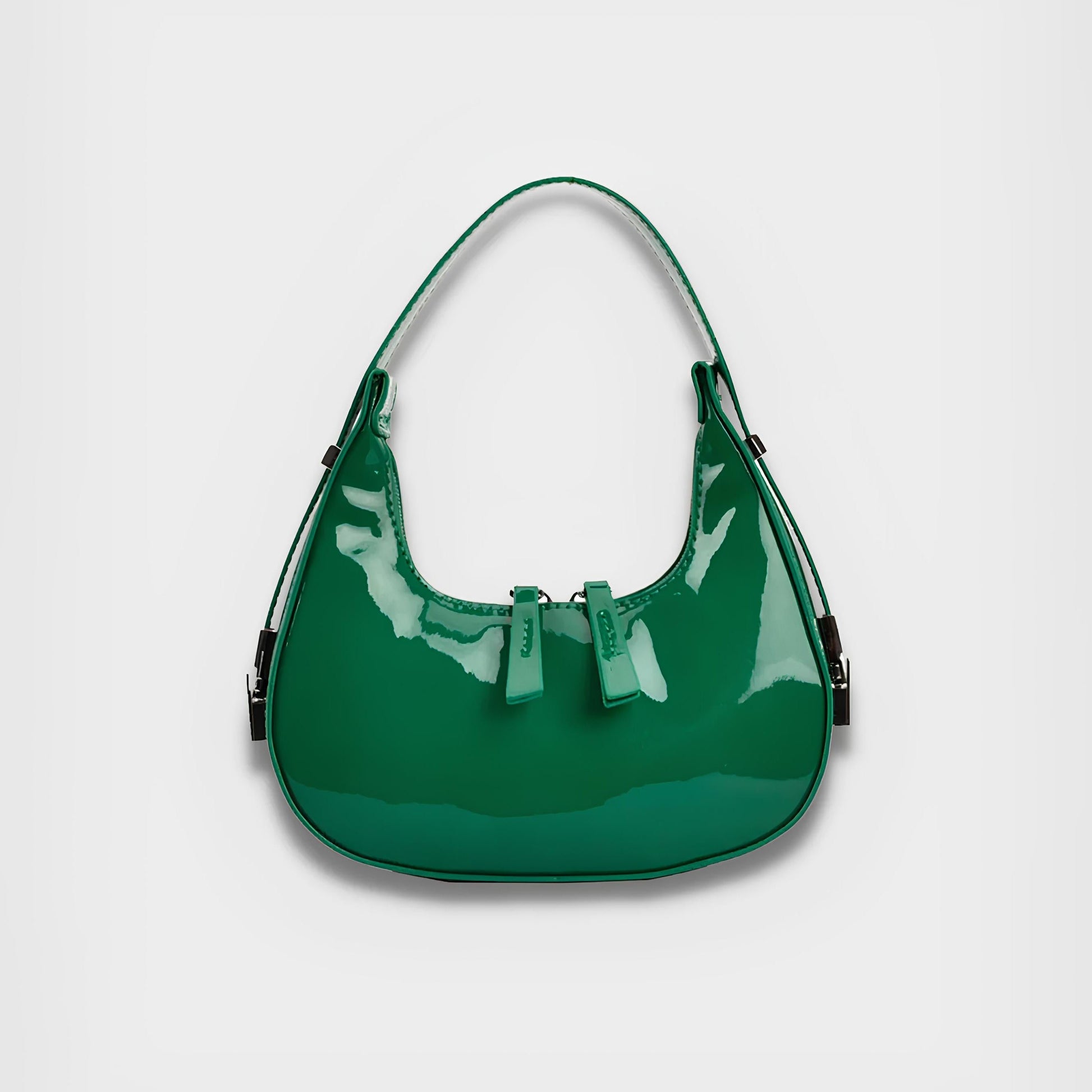 Laura | Patent Leather Mini Hobo Bag-Shoulder bag-Urban Devyne-Green-Urban Devyne