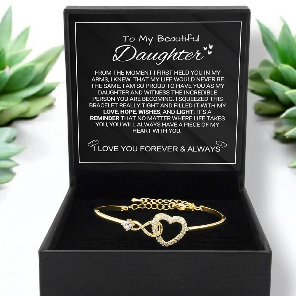 To My Daughter - Forever Linked - Bracelet Gift