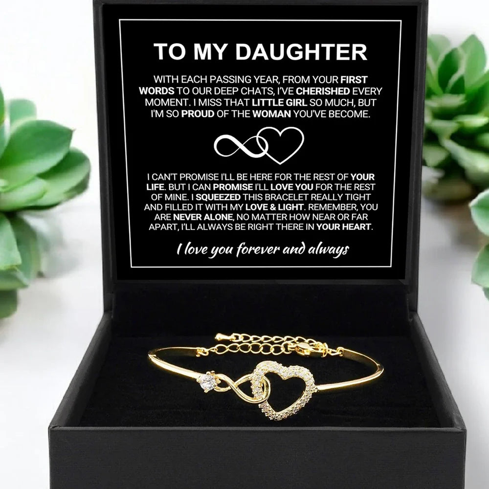 To My Daughter - Forever Linked - Bracelet Gift