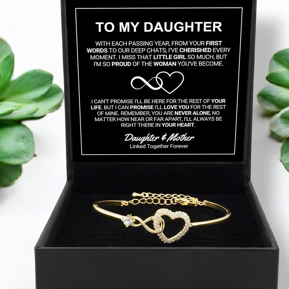 To My Daughter - Forever Linked - Bracelet Gift