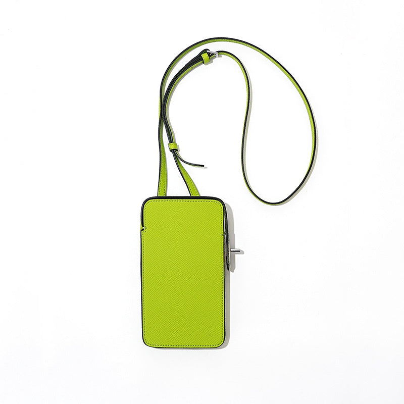 Edie | Leather Crossbody Phone Bag-Crossbody Bag-Urban Devyne-Light Green-Urban Devyne