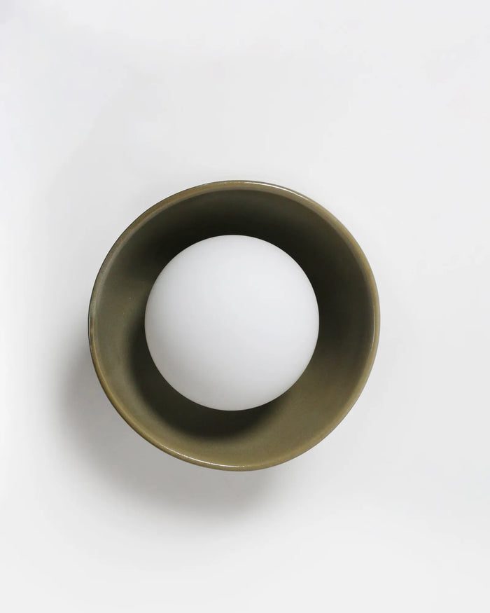 Ceramic Bowl Wall Light